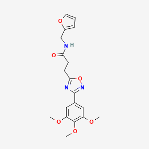 molecular formula C19H21N3O6 B7702070 N-(furan-2-ylmethyl)-3-(3-(3,4,5-trimethoxyphenyl)-1,2,4-oxadiazol-5-yl)propanamide 