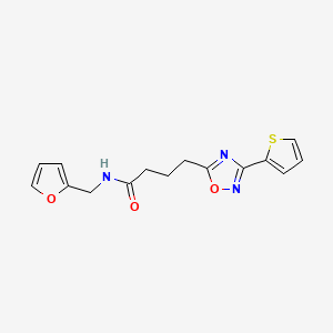 N-(furan-2-ylmethyl)-4-(3-(thiophen-2-yl)-1,2,4-oxadiazol-5-yl)butanamide