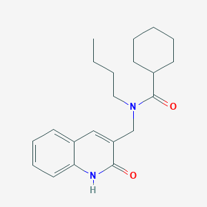 molecular formula C21H28N2O2 B7702093 N-butyl-N-((2-hydroxyquinolin-3-yl)methyl)cyclohexanecarboxamide 