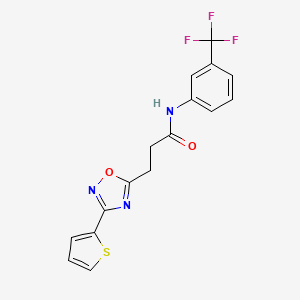 3-(3-(thiophen-2-yl)-1,2,4-oxadiazol-5-yl)-N-(3-(trifluoromethyl)phenyl)propanamide