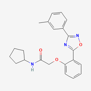 N-cyclopentyl-2-(2-(3-(m-tolyl)-1,2,4-oxadiazol-5-yl)phenoxy)acetamide