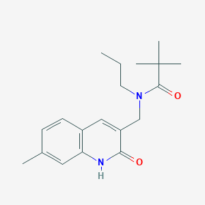 N-((2-hydroxy-7-methylquinolin-3-yl)methyl)-N-propylpivalamide