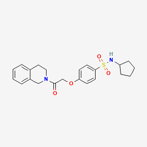 N-cyclopentyl-4-(2-(3,4-dihydroisoquinolin-2(1H)-yl)-2-oxoethoxy)benzenesulfonamide