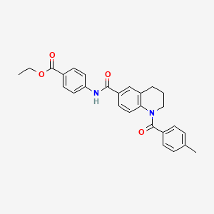 N-(3-methoxyphenyl)-1-(4-methylbenzoyl)-1,2,3,4-tetrahydroquinoline-6-carboxamide