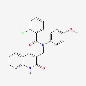 2-chloro-N-((2-hydroxyquinolin-3-yl)methyl)-N-(4-methoxyphenyl)benzamide