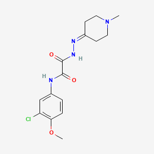 molecular formula C15H19ClN4O3 B7702270 N-(3-chloro-4-methoxyphenyl)-1-{N'-[(E)-[1-(3-chlorophenyl)-2,5-dimethyl-1H-pyrrol-3-yl]methylidene]hydrazinecarbonyl}formamide 