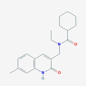 N-ethyl-N-((2-hydroxy-7-methylquinolin-3-yl)methyl)cyclohexanecarboxamide