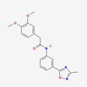 molecular formula C19H19N3O4 B7702289 2-(3,4-dimethoxyphenyl)-N-(3-(3-methyl-1,2,4-oxadiazol-5-yl)phenyl)acetamide 