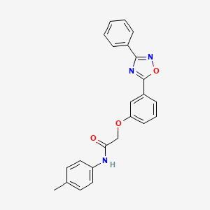 molecular formula C23H19N3O3 B7702301 2-(3-(3-phenyl-1,2,4-oxadiazol-5-yl)phenoxy)-N-(p-tolyl)acetamide 