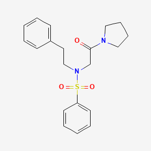 molecular formula C20H24N2O3S B7702312 N-(2,4-dimethylphenyl)-2-[N-(2-phenylethyl)benzenesulfonamido]acetamide 