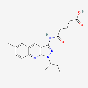 5-((1-(sec-butyl)-6-methyl-1H-pyrazolo[3,4-b]quinolin-3-yl)amino)-5-oxopentanoic acid