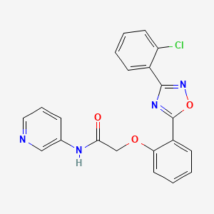 2-(2-(3-(2-chlorophenyl)-1,2,4-oxadiazol-5-yl)phenoxy)-N-(pyridin-3-yl)acetamide