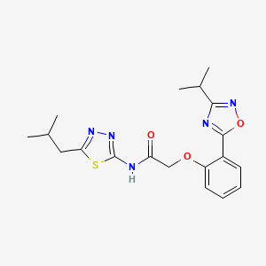 N-(5-isobutyl-1,3,4-thiadiazol-2-yl)-2-(2-(3-isopropyl-1,2,4-oxadiazol-5-yl)phenoxy)acetamide