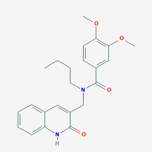 molecular formula C23H26N2O4 B7702358 N-butyl-N-((2-hydroxyquinolin-3-yl)methyl)-3,4-dimethoxybenzamide 