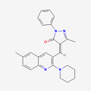 (Z)-3-methyl-4-((6-methyl-2-(piperidin-1-yl)quinolin-3-yl)methylene)-1-phenyl-1H-pyrazol-5(4H)-one