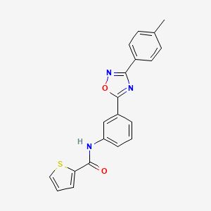 molecular formula C20H15N3O2S B7702377 N-(3-(3-(p-tolyl)-1,2,4-oxadiazol-5-yl)phenyl)thiophene-2-carboxamide 