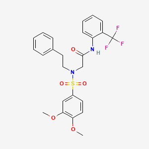 2-(3,4-dimethoxy-N-phenethylphenylsulfonamido)-N-(2-(trifluoromethyl)phenyl)acetamide