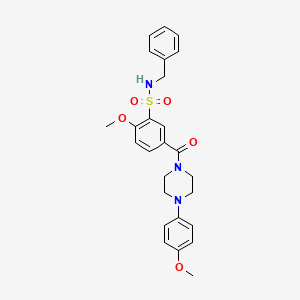 molecular formula C26H29N3O5S B7702385 3-(benzylsulfamoyl)-N-(2,4-difluorophenyl)-4-methoxybenzamide 