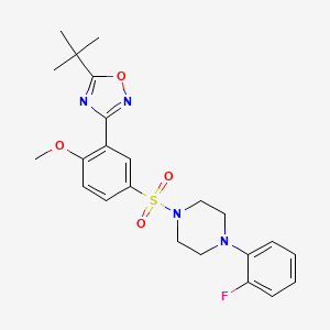 5-(tert-butyl)-3-(5-((4-(2-fluorophenyl)piperazin-1-yl)sulfonyl)-2-methoxyphenyl)-1,2,4-oxadiazole