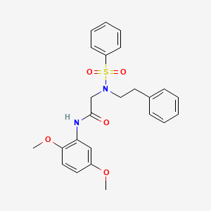 B7702416 N-(3-acetylphenyl)-2-[N-(2-phenylethyl)benzenesulfonamido]acetamide CAS No. 5678-34-2