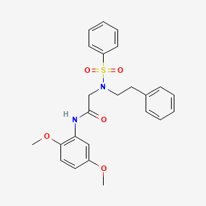 N-(3-acetylphenyl)-2-[N-(2-phenylethyl)benzenesulfonamido]acetamide