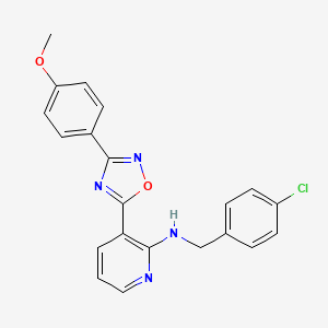 N-(4-chlorobenzyl)-3-(3-(4-methoxyphenyl)-1,2,4-oxadiazol-5-yl)pyridin-2-amine