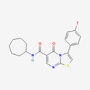 molecular formula C20H20FN3O2S B7702465 N-(4-butylphenyl)-3-(4-fluorophenyl)-5-oxo-5H-[1,3]thiazolo[3,2-a]pyrimidine-6-carboxamide 