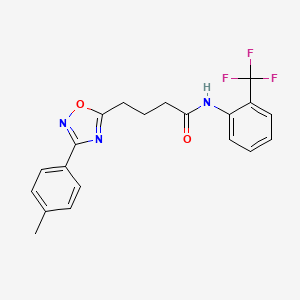 4-(3-(p-tolyl)-1,2,4-oxadiazol-5-yl)-N-(2-(trifluoromethyl)phenyl)butanamide