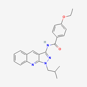 molecular formula C23H24N4O2 B7702499 4-ethoxy-N-(1-isobutyl-1H-pyrazolo[3,4-b]quinolin-3-yl)benzamide 