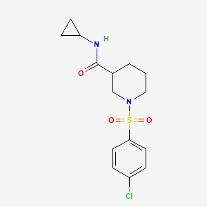 molecular formula C15H19ClN2O3S B7702526 N-(3-acetylphenyl)-1-(4-chlorobenzenesulfonyl)piperidine-3-carboxamide 