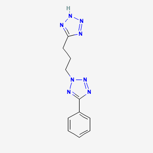 molecular formula C11H12N8 B7702530 5-(3-(5-phenyl-2H-tetrazol-2-yl)propyl)-1H-tetrazole CAS No. 254431-63-5