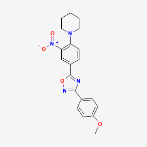 3-(4-methoxyphenyl)-5-(3-nitro-4-(piperidin-1-yl)phenyl)-1,2,4-oxadiazole