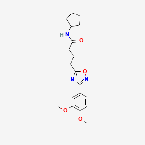 N-cyclopentyl-4-(3-(4-ethoxy-3-methoxyphenyl)-1,2,4-oxadiazol-5-yl)butanamide