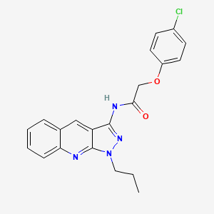 2-(4-chlorophenoxy)-N-(1-propyl-1H-pyrazolo[3,4-b]quinolin-3-yl)acetamide