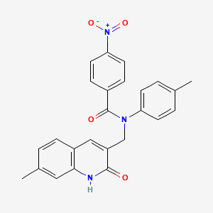 N-((2-hydroxy-7-methylquinolin-3-yl)methyl)-4-nitro-N-(p-tolyl)benzamide