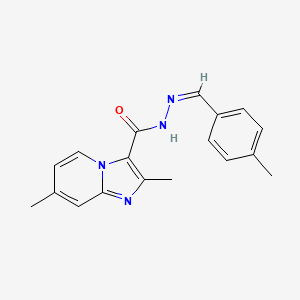 (Z)-2,7-dimethyl-N'-(4-methylbenzylidene)imidazo[1,2-a]pyridine-3-carbohydrazide