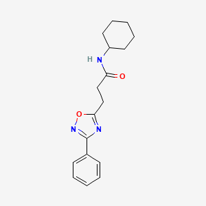 N-cyclohexyl-3-(3-phenyl-1,2,4-oxadiazol-5-yl)propanamide