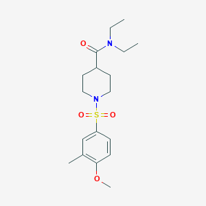 1-(4-methoxy-3-methylbenzenesulfonyl)-N-[(4-methylphenyl)methyl]piperidine-4-carboxamide