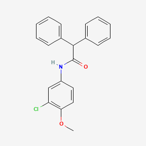 molecular formula C21H18ClNO2 B7702680 N-[(oxolan-2-yl)methyl]-2,2-diphenylacetamide 