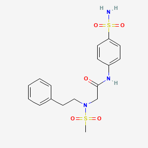 N-(2-methoxyphenyl)-2-[N-(2-phenylethyl)methanesulfonamido]acetamide