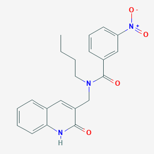 molecular formula C21H21N3O4 B7702715 N-butyl-N-((2-hydroxyquinolin-3-yl)methyl)-3-nitrobenzamide 