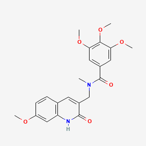 N-((2-hydroxy-7-methoxyquinolin-3-yl)methyl)-3,4,5-trimethoxy-N-methylbenzamide