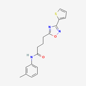 4-(3-(thiophen-2-yl)-1,2,4-oxadiazol-5-yl)-N-(m-tolyl)butanamide