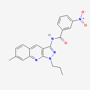 N-(7-methyl-1-propyl-1H-pyrazolo[3,4-b]quinolin-3-yl)-3-nitrobenzamide