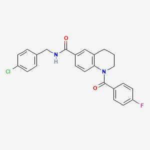 N-(3-chloro-4-fluorophenyl)-1-(4-fluorobenzoyl)-1,2,3,4-tetrahydroquinoline-6-carboxamide