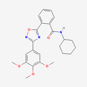 N-cyclohexyl-2-(3-(3,4,5-trimethoxyphenyl)-1,2,4-oxadiazol-5-yl)benzamide