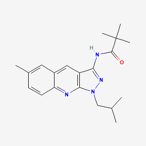 molecular formula C20H26N4O B7702800 N-(1-isobutyl-6-methyl-1H-pyrazolo[3,4-b]quinolin-3-yl)pivalamide CAS No. 713084-88-9