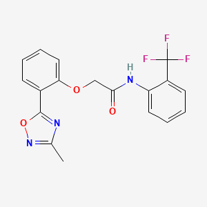 2-(2-(3-methyl-1,2,4-oxadiazol-5-yl)phenoxy)-N-(2-(trifluoromethyl)phenyl)acetamide