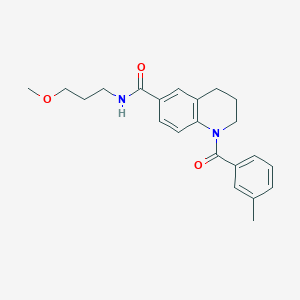 1-(3-methylbenzoyl)-6-(morpholine-4-carbonyl)-1,2,3,4-tetrahydroquinoline