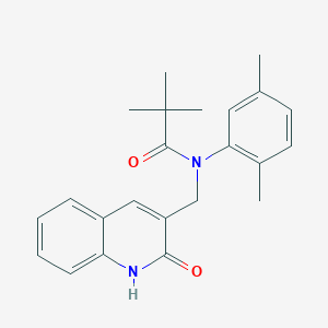 molecular formula C23H26N2O2 B7702817 N-(2,5-dimethylphenyl)-N-((2-hydroxyquinolin-3-yl)methyl)pivalamide 